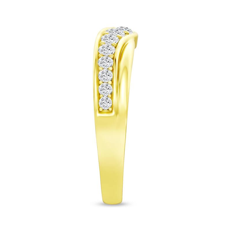 1/3ct TDW Diamond Contour Wedding Band in 10k Gold for Women