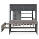 preview thumbnail 14 of 17, Full Size Loft Bed with a Twin-size Stand-alone Bed, Shelves,Desk,and Wardrobe