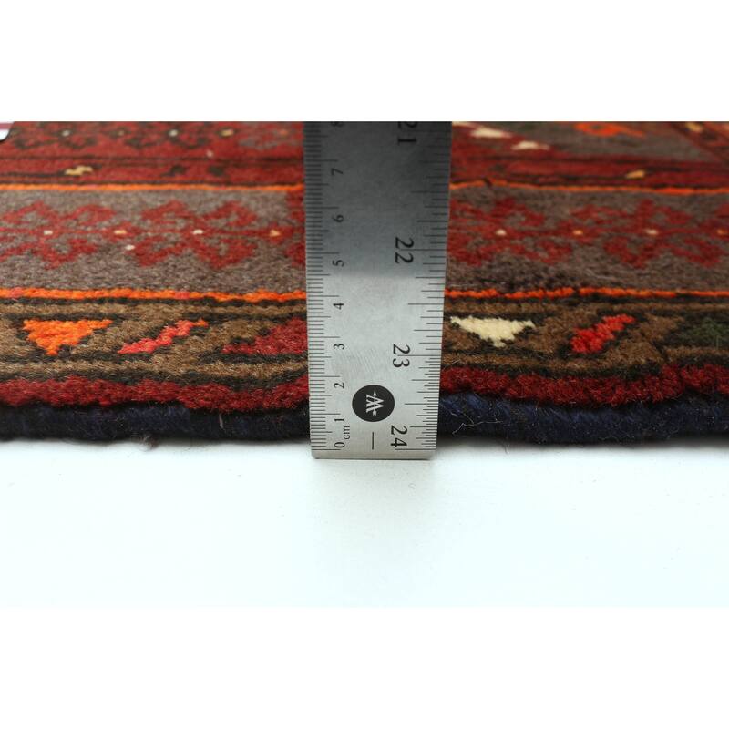 ECARPETGALLERY Hand-knotted Andelz Dark Red Wool Rug - 3'5 x 5'2