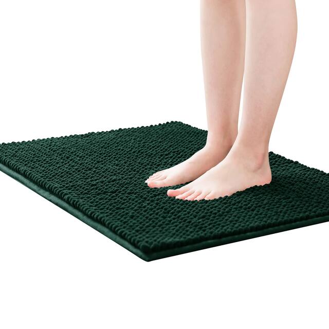 Subrtex Chenille Soft Rugs Super Water Absorbing Shower Mats