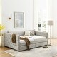 preview thumbnail 4 of 13, Beige Versatile Full Size Daybed with Storage Drawers and Button Armrest, Upholstered Daybed for Living Room Office