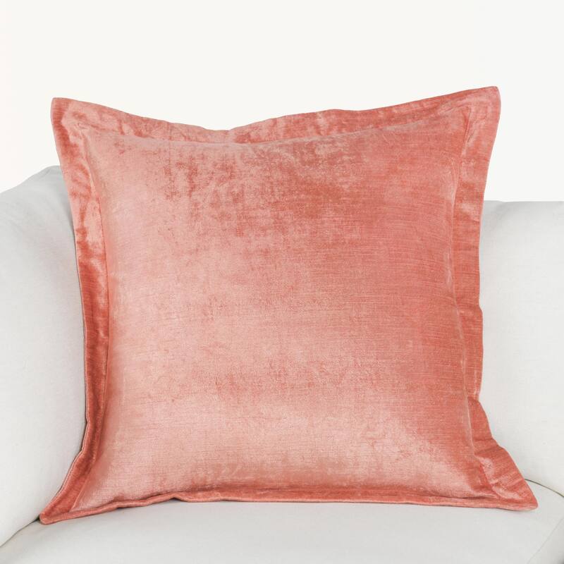 Kosas Home Lapis Velvet 22-inch Throw Pillow - Coral