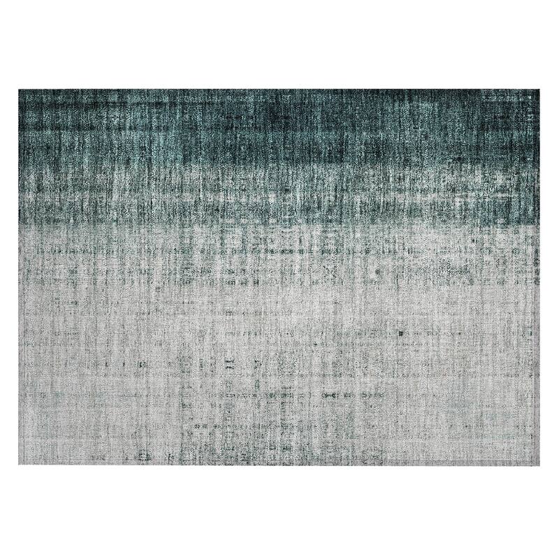 Machine Washable Indoor/ Outdoor Contemporary Ombre Chantille Rug