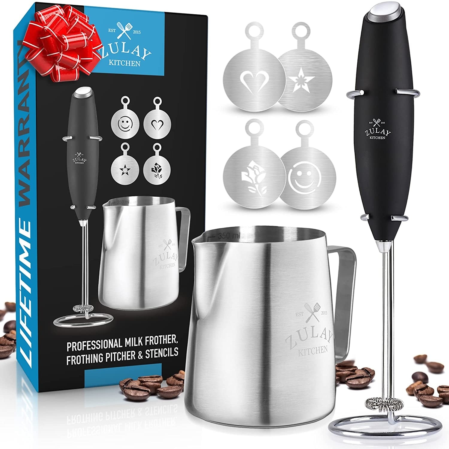 Zulay Kitchen - 4-in-1 Automatic Milk Frother for Hot & Cold Milk