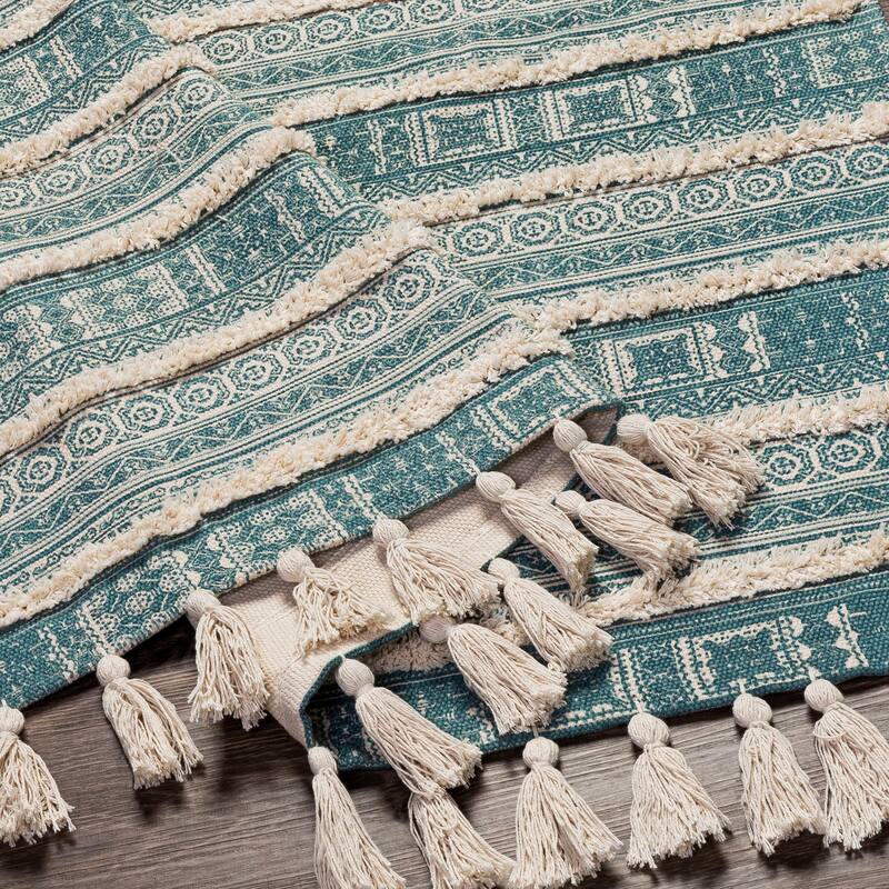 Artistic Weavers Bolat Handmade Bohemian Stripe Cotton Area Rug