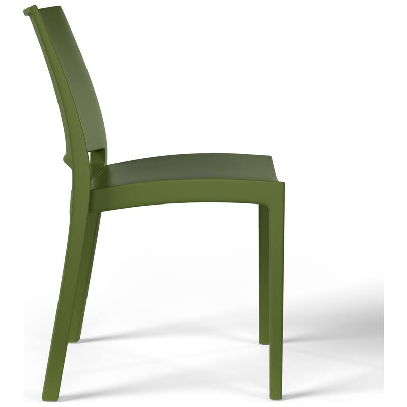 Frond and Form Outdoor Patio Stacking Dining Side Chair (Set of 2)
