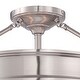 preview thumbnail 6 of 6, Harbour Point Brushed Nickel 3 Light Semi Flush Mount By Minka Lavery