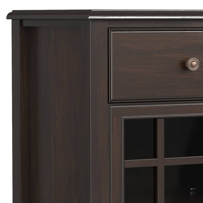 WYNDENHALL Hampshire SOLID WOOD 60 inch Wide Rectangle Traditional Sideboard Buffet - 18 "d x 60" w x 36" h