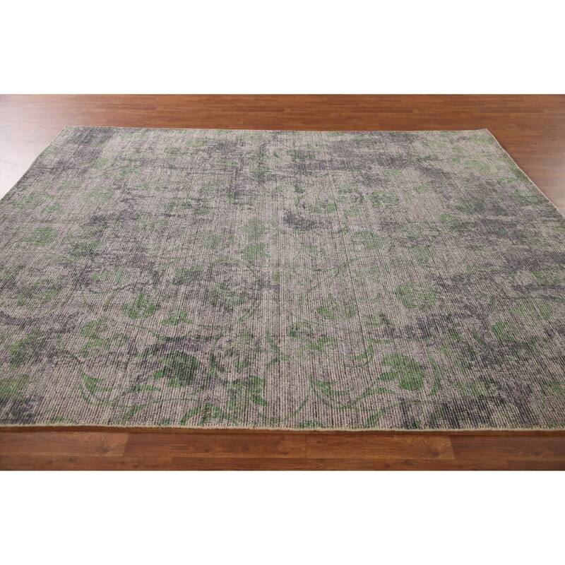 Modern Indian Abstract Rug Handmade Wool Carpet - 8'0"x 9'9"