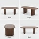 preview thumbnail 35 of 40, 67" Nordic Style Oval Dining Table - for 6 People