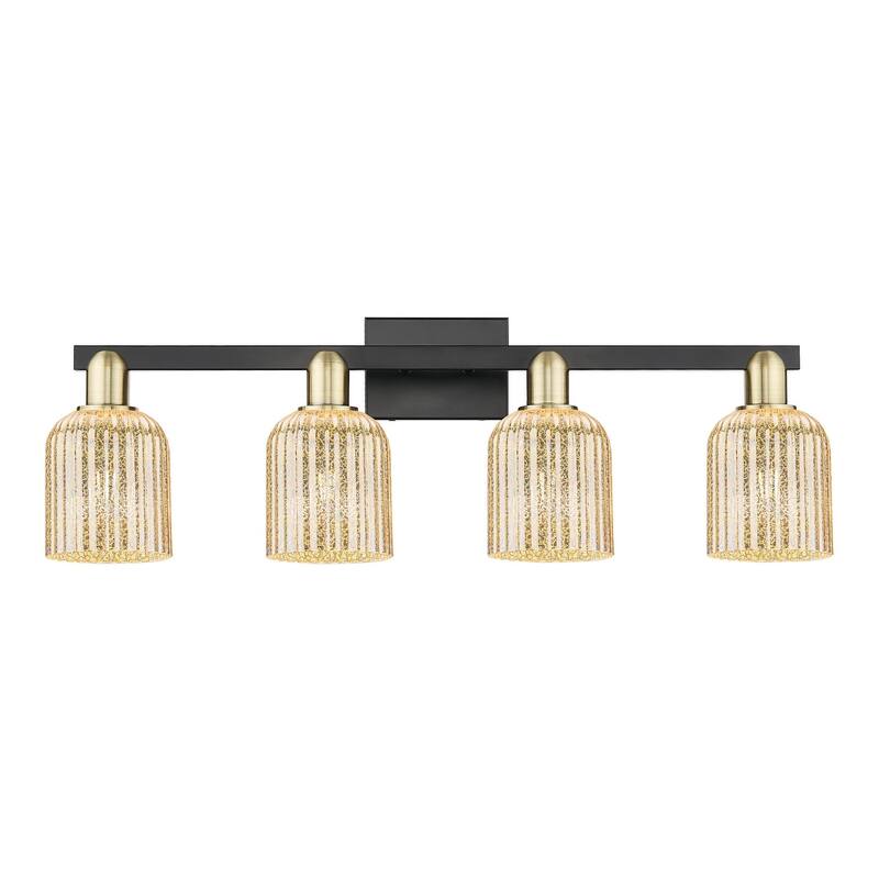 Innovations Lighting 716-4W-11-32 Bridal Veil Vanity Bridal Veil 4 - Black Antique Brass / Mercury