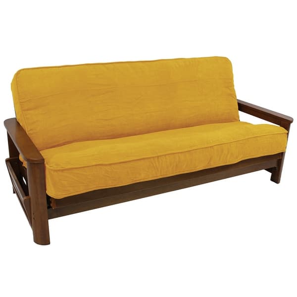slide 8 of 19, Microsuede Corded Full-Size 8-10 Inch Thick Futon Cover - Full Lemon