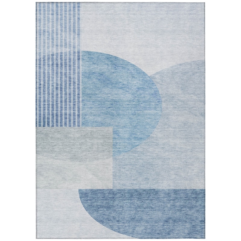 Machine Washable Indoor/ Outdoor Chantille Contemporary Deco Rug