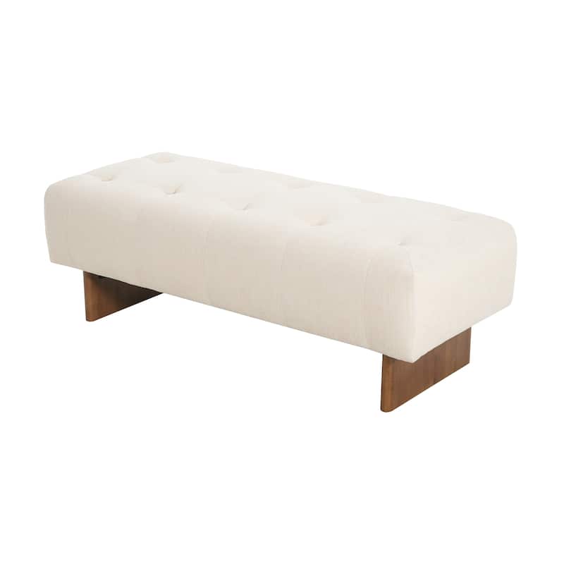 Christopher Knight Home - Theoden Rectangular Linen Tufted Ottoman with Pocket Coil Comfort