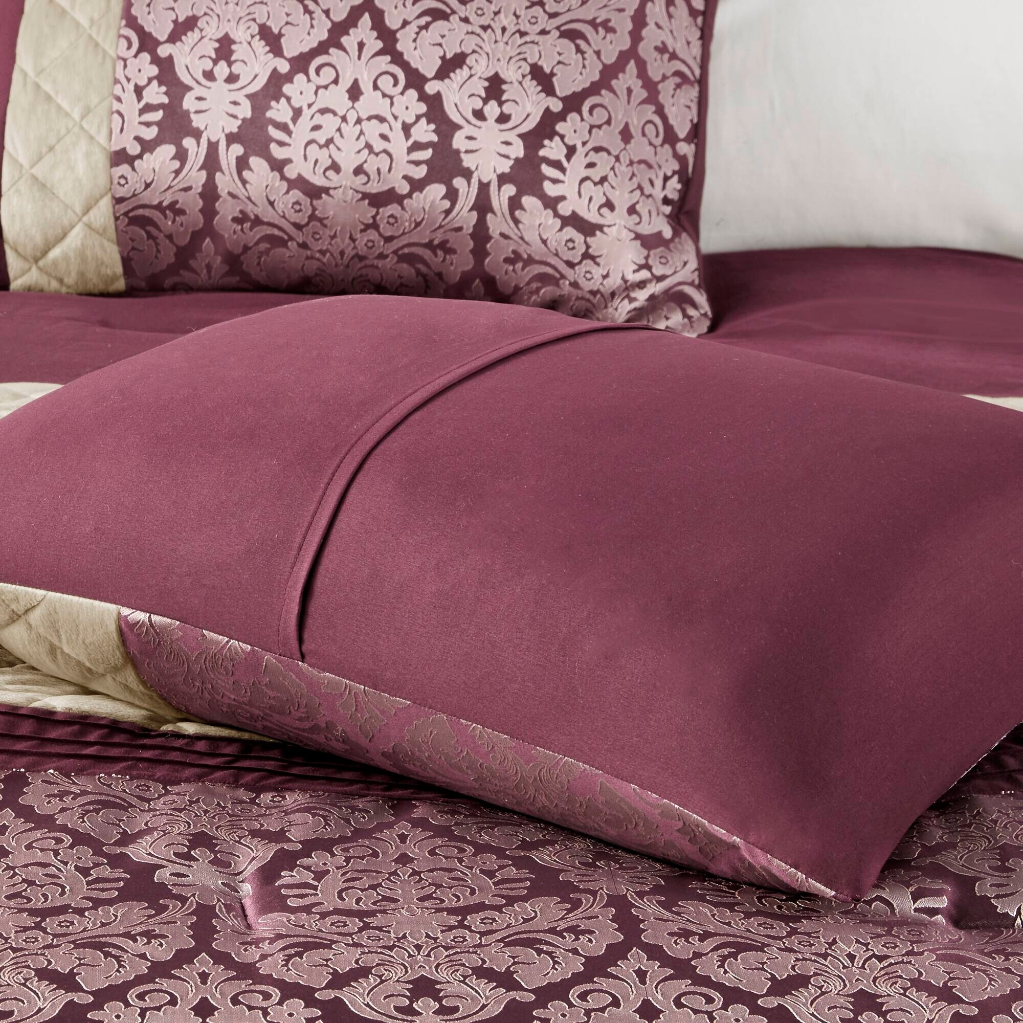 THE TOE （Madison Jacquard ） Madison Park Lily 6 Piece Jacquard Comforter Set with Throw
