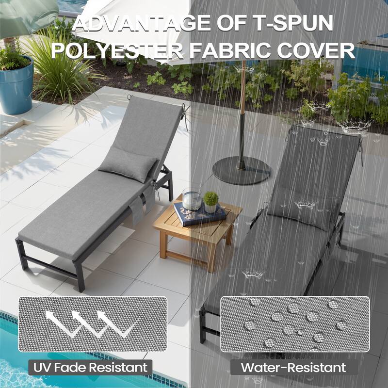 Pellebant Outdoor Lounge Chair Cushions with Pillow