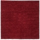 preview thumbnail 32 of 166, SAFAVIEH August Shag Solid 1.2-inch Thick Area Rug 3' Square - Burgundy