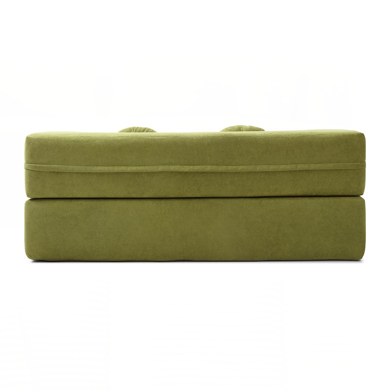 Folding Sofa Bed with Pillow, Sleeper Sofa, Floor & Futon Loveseat Couch - Green