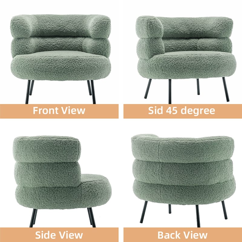 XINMICS Modern Accent Chair Upholstered Armchair for Living Room, Bedroom