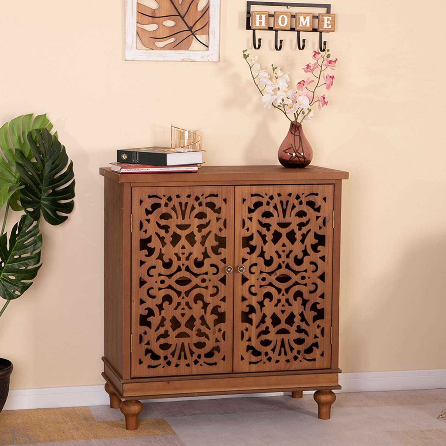 PHI VILLA Accent Cabinet - Entryway Cabinet for Living Room Small Buffet Cabinet  Storage Cabinet， 2 Door Accent Cabinet - Yahoo Shopping