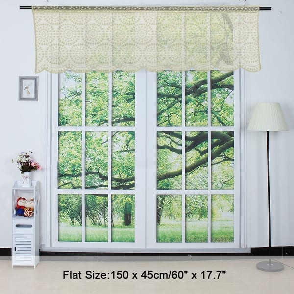Shop Polyester Short Drapery Curtain Window Valance Green 60 Inch