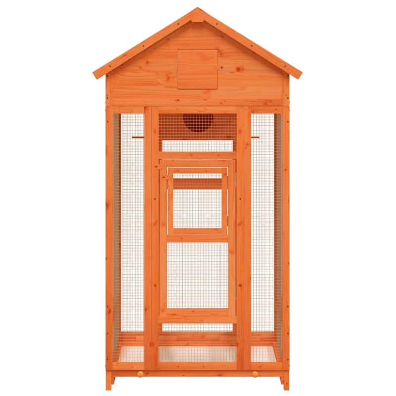 vidaXL Bird House Brown 36"x20.9"x66.9" Solid Wood Pine - 36" x 20.9" x 66.9"