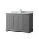 Option Dark Gray / White Carrara Marble Top / Polished