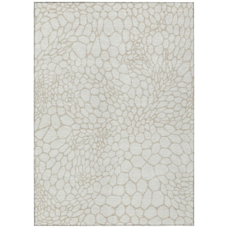 HomeRoots Geometric Transitional Rectangle Outdoor Rug