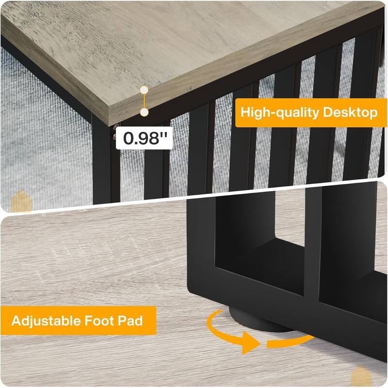 78.74" Industrial Long Rectangle Dining Table, Wood Kitchen Table for Living/Dining Room