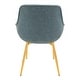 preview thumbnail 21 of 25, LeisureMod Markley Modern Leather Dining Armchair With Gold Metal Legs