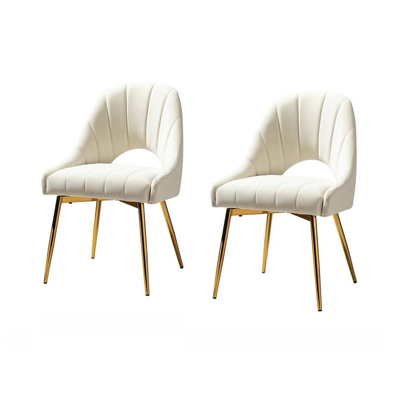 Ignaz Comfortable Modern Upholstered Dining Chair with Hollowed-out Back Set of 2 by HULALA HOME