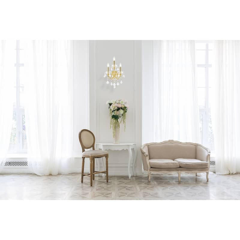 Elegant Lighting 2800W3/RC Maria Theresa 3 Light 19" Tall Wall Sconce