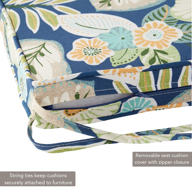 Greendale Home Fashions 18" Square Outdoor Chair Pad (Set of 2)