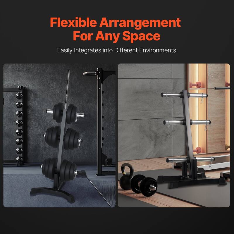 Black Metal Weight Rack with 1000lbs Capacity & Barbell Storage - 30.3x26.4x40.35inch