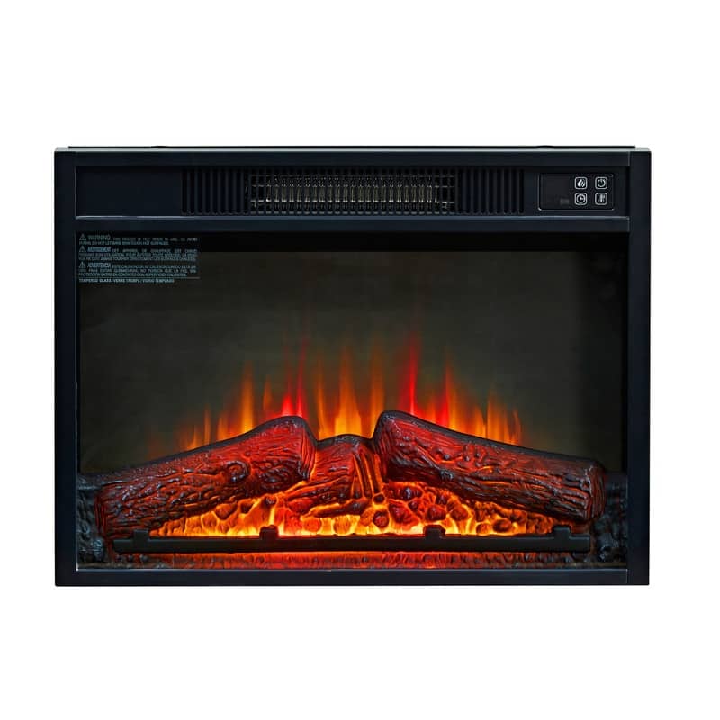 23" Electric Fireplace Insert - Realistic 3D Flame with Remote Control