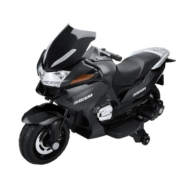 slide 2 of 15, Safe 12V Electric Motorcycle for Young Riders with Multimedia Features Black