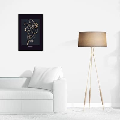 Wynwood Studio Canvas Floral and Botanical A Rose in a Neutral Background Wall Art Canvas Print