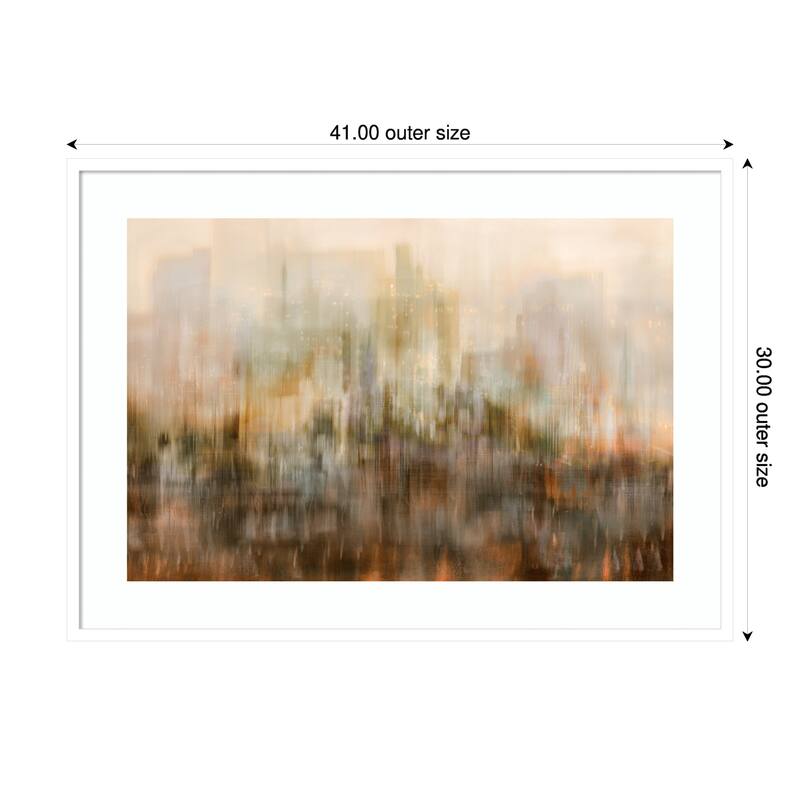 Evening City by Christina Sillen Wood Framed Wall Art Print