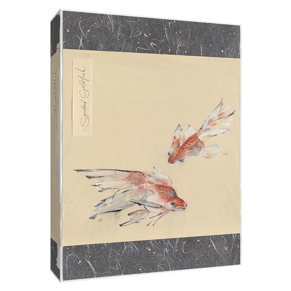 PTM Images 9-154990 PTM Canvas Collection 10" x 8" - "Spotted Goldfish" Giclee Fishes Textual Art Print on Canvas