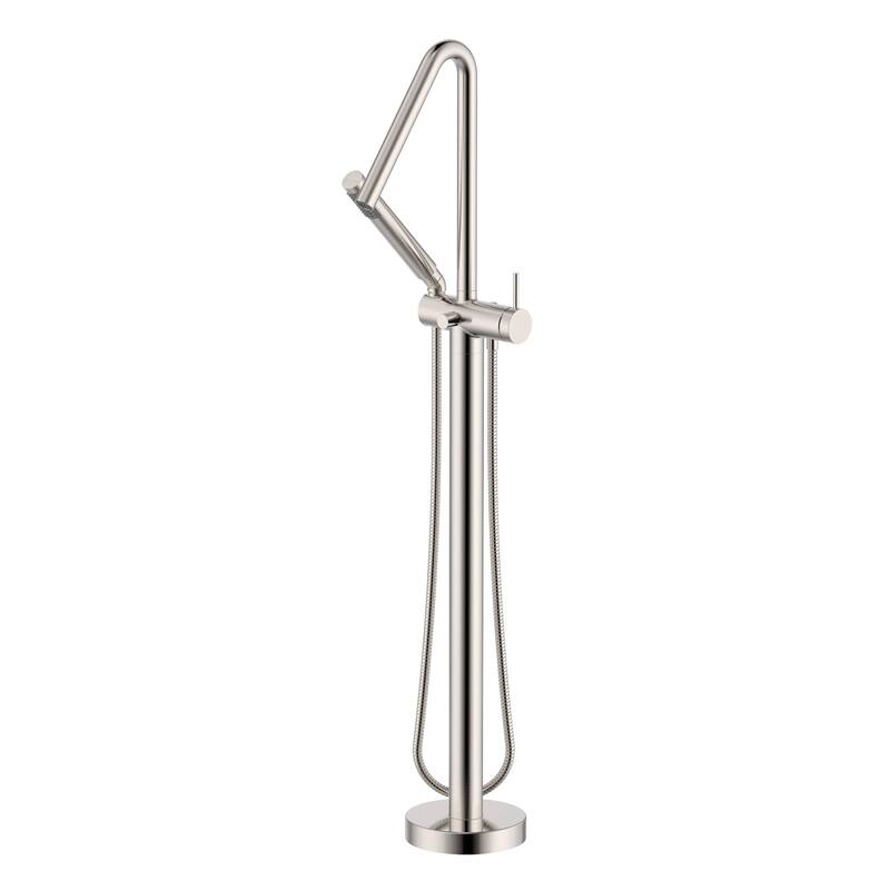 Ruvati Livia Single Handle Freestanding Tub Bathroom Faucet in Brushed Nickel - RVF5334BN - 7'6" x 9'6"