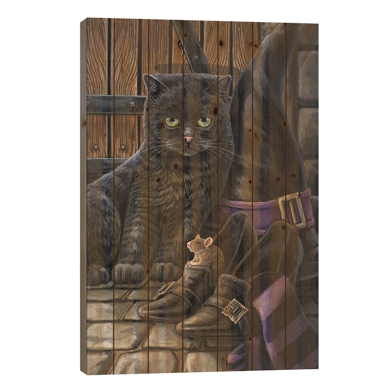 Trouble And Squeak Print On Wood by Lisa Parker - Multi-Color - 40x26x1.5