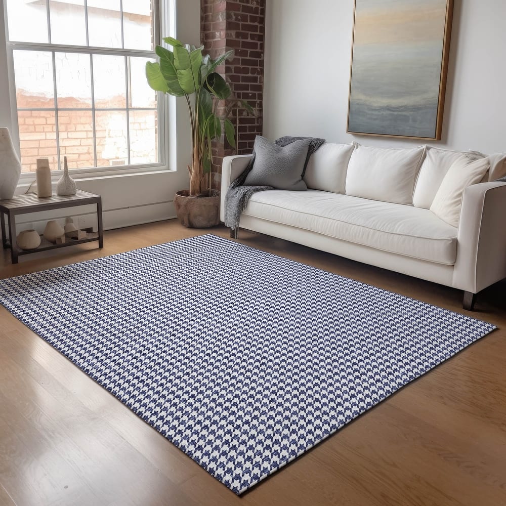 Premium Washable Super Soft Modern Houndstooth Mayfield Rug