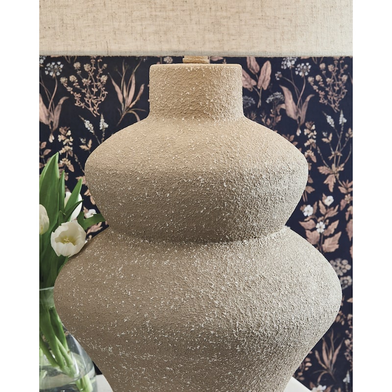 Signature Design by Ashley Jossleigh Beige Table Lamp - 18" W x 18" D x 33" H