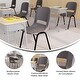 preview thumbnail 8 of 21, Ergonomic Shell Stack Chair with 16'' Seat Height