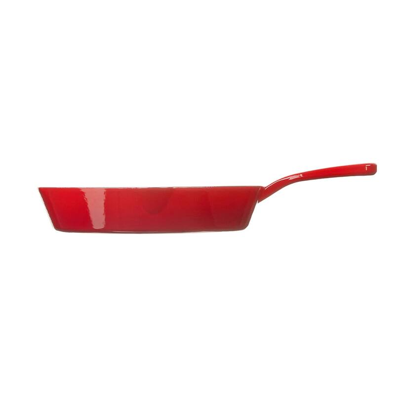 Crock-Pot Artisan 8 Inch Enameled Cast Iron Round Skillet in Gradient Red