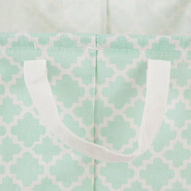 Cotton Polyester Laundry Bin Lattice Rectangle (Set of 2)