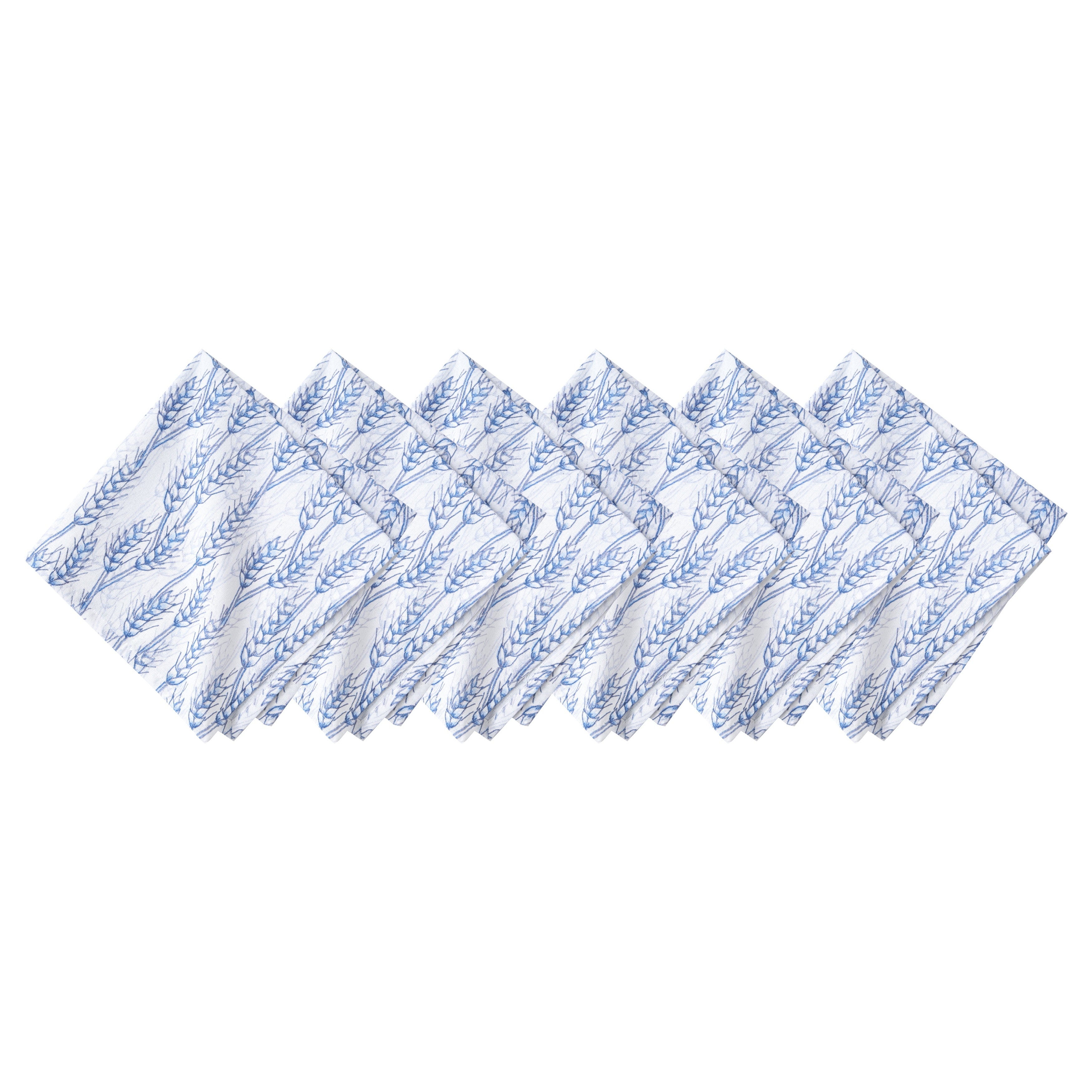 Blue Harvest Wheat Napkins, Set of 6