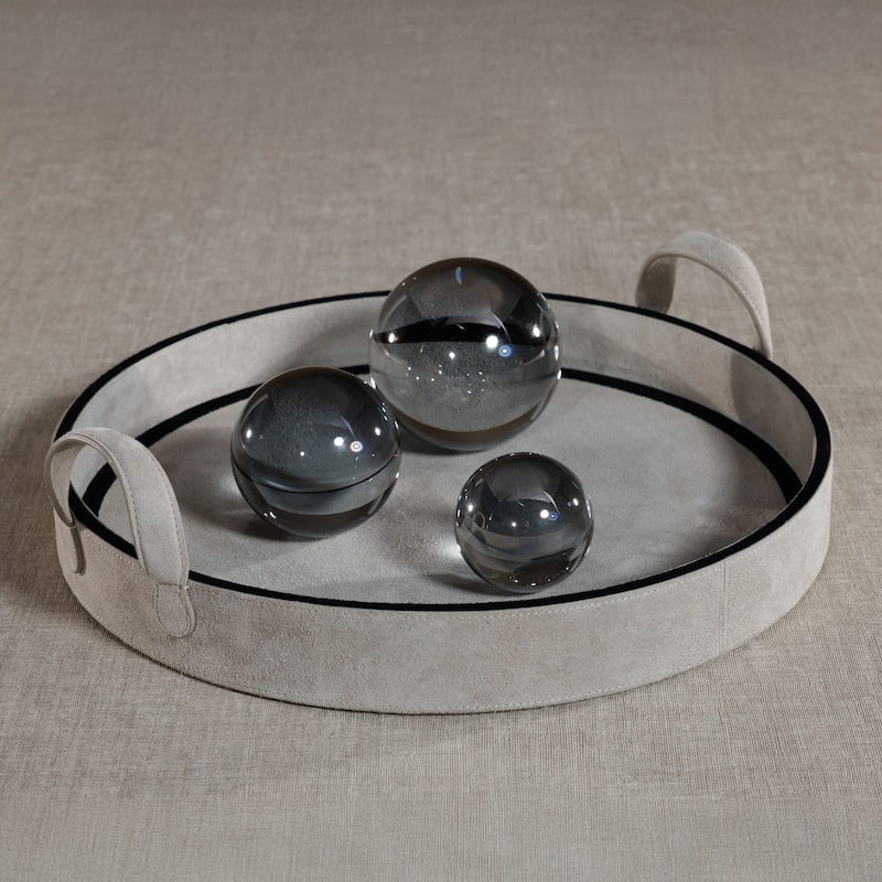 Decorative Crystal Glass Balls, Set of 2