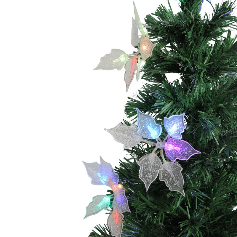 3' Medium Floral Artificial Christmas Tree Multi-Color Lights - 3 Foot