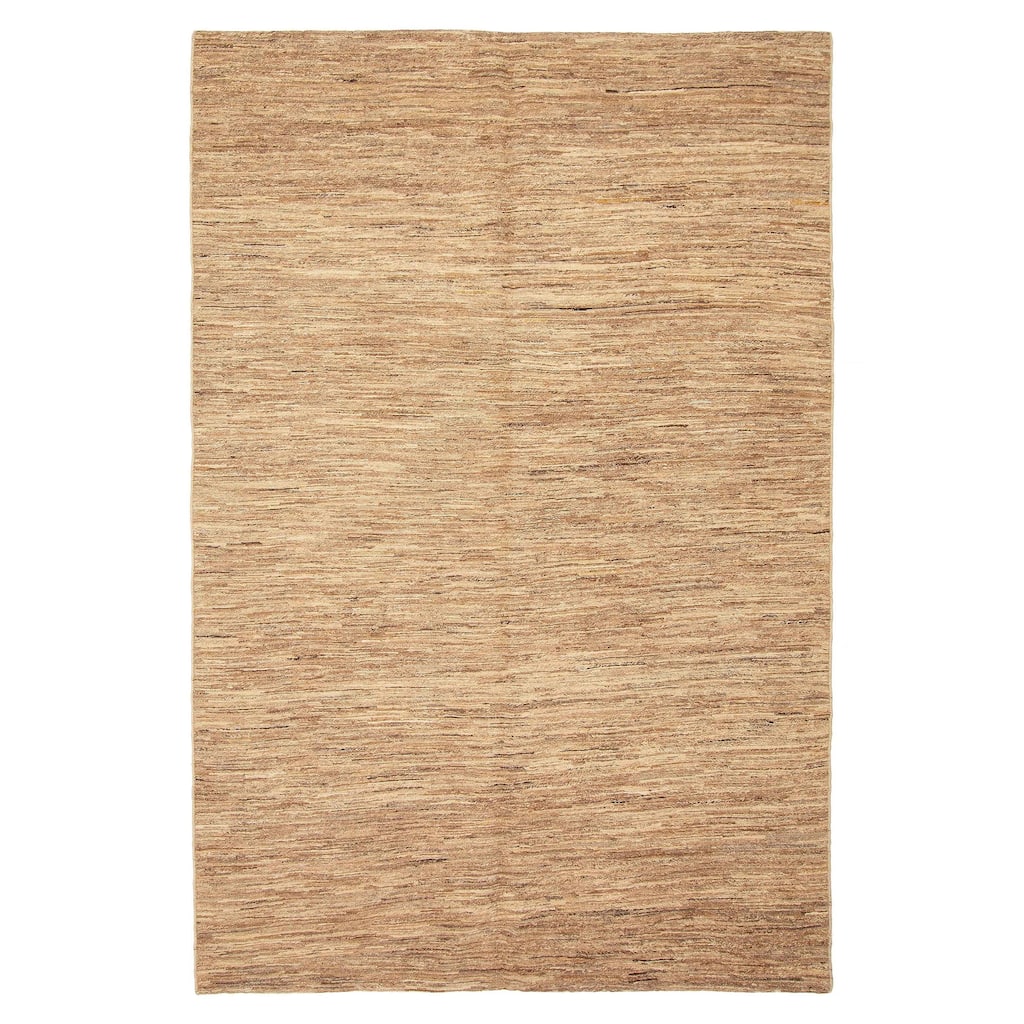 ECARPETGALLERY Flat-Weave Natural Beige Wool Tapestry Kilim - 5'2 x 8'0